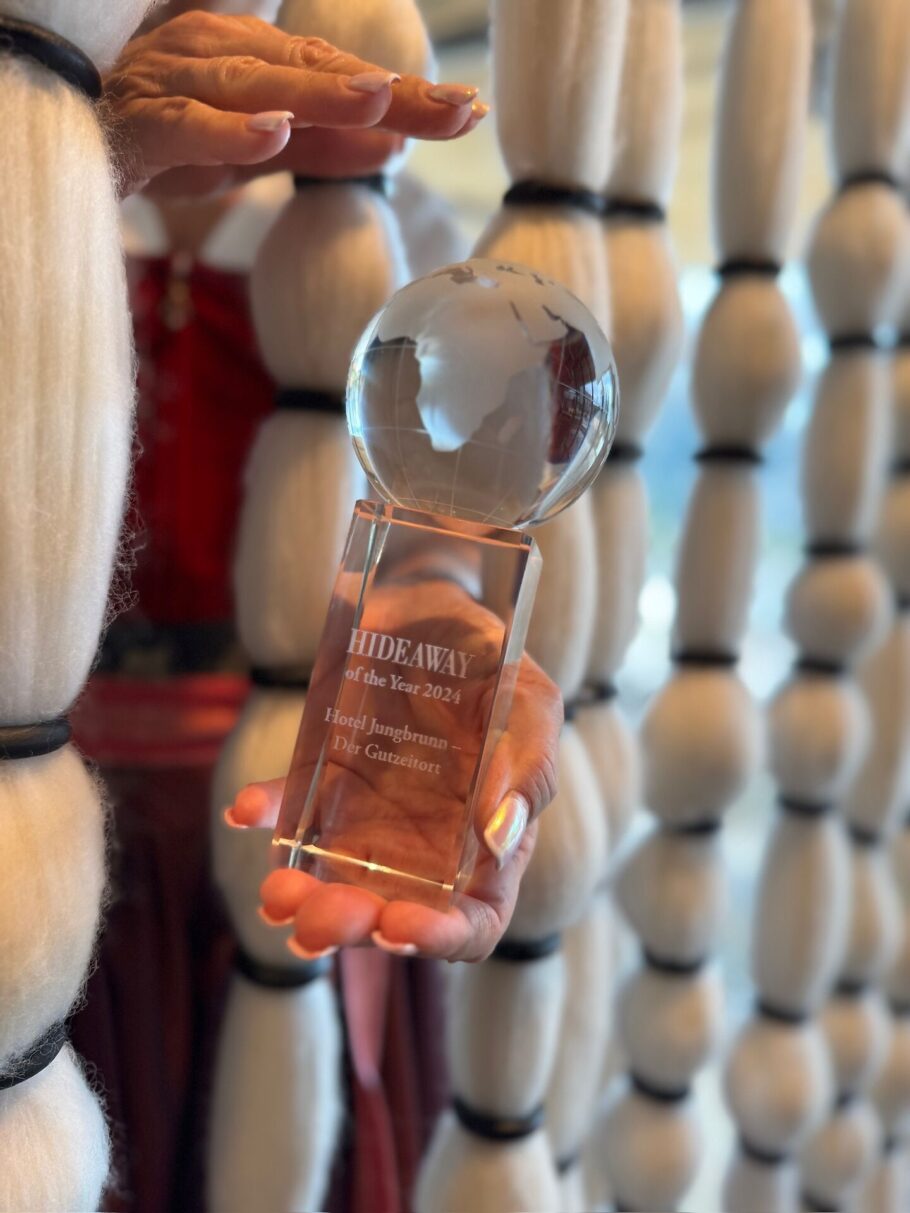 Auszeichnung Hideaway of the year 2024 im Jungbrunn