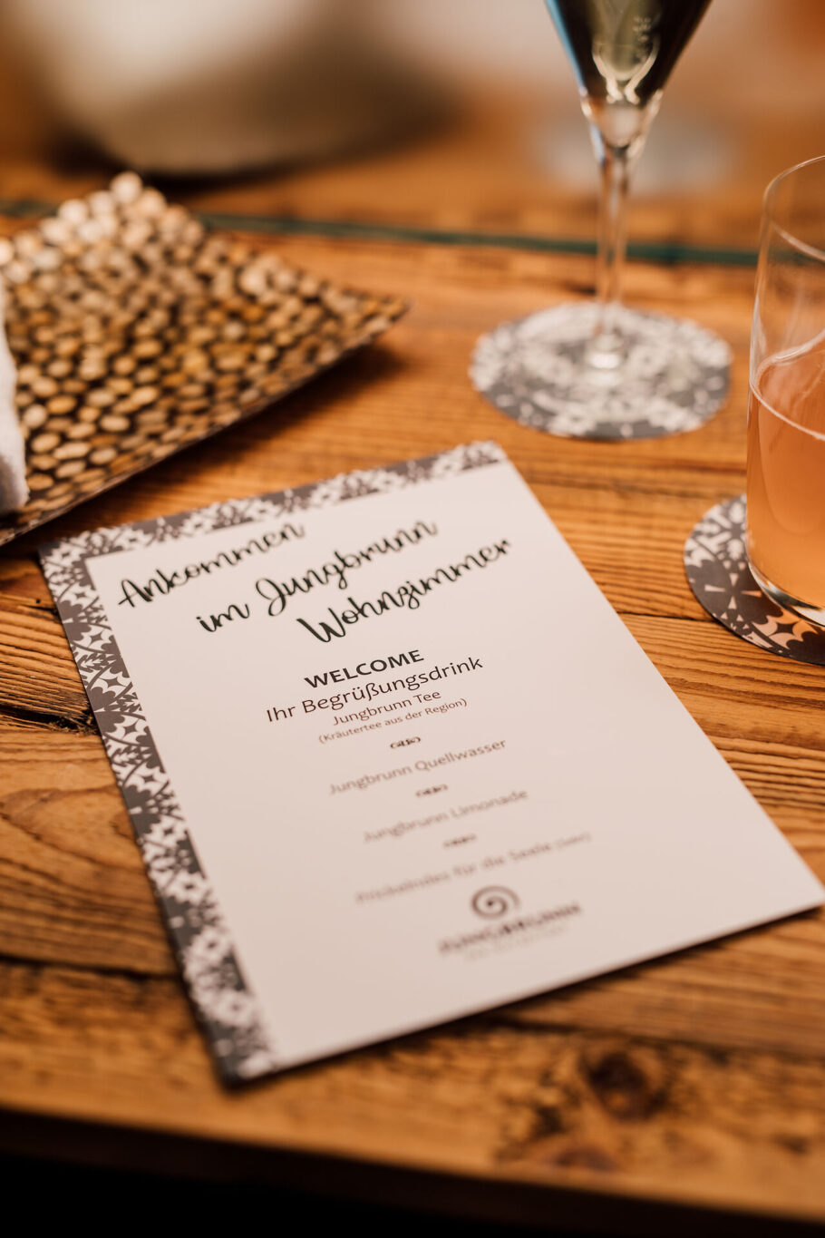 Wohnzimmer Getränkekarte im Jungbrunn