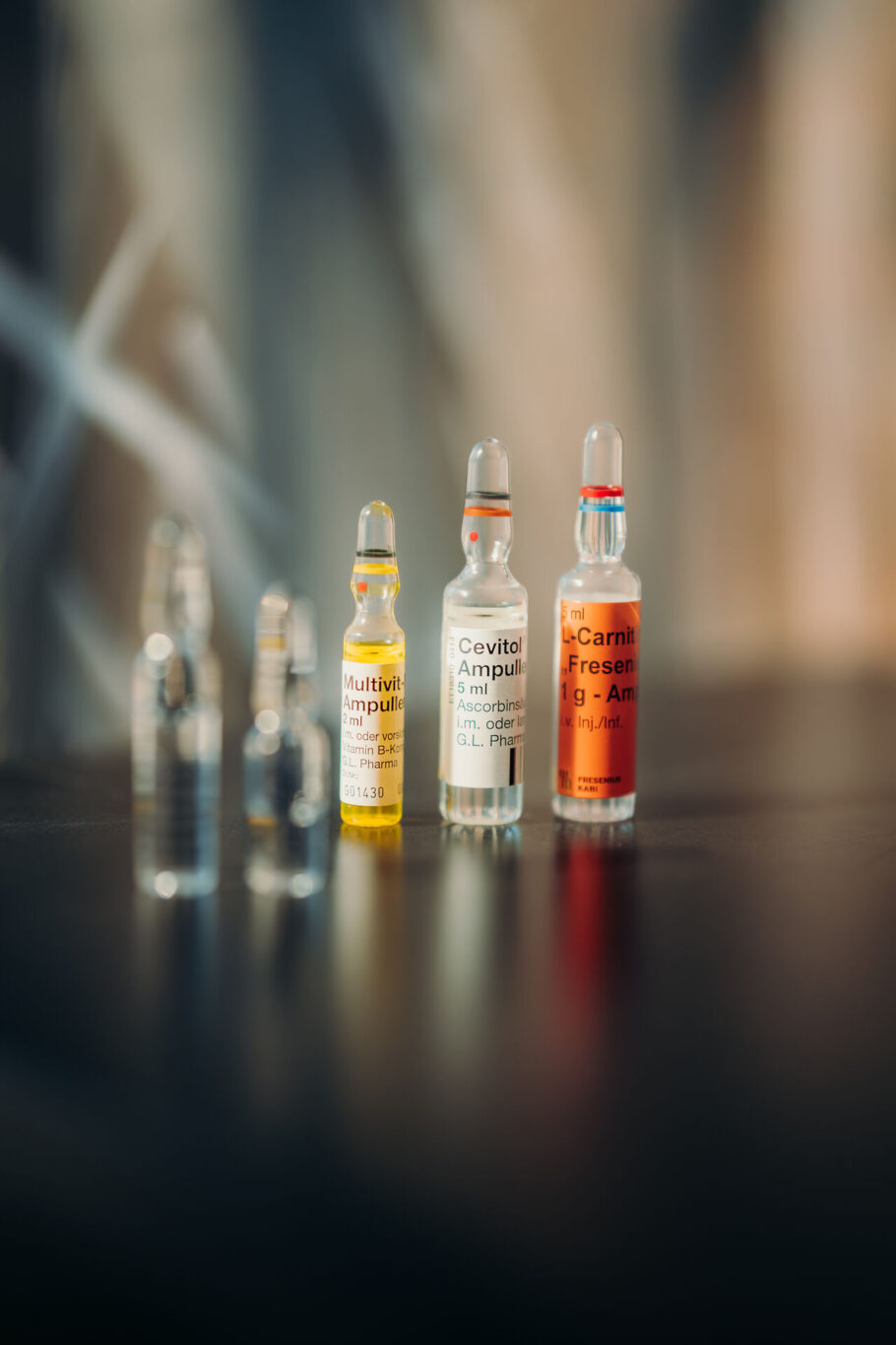 Wirkstoff Ampullen für die Infusionstherapie im Jungbrunn