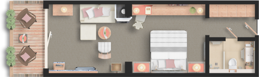 Grundriss Jungbrunn Doppelzimmer Alpenglück