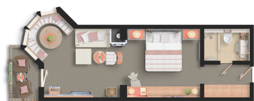 Grundriss Jungbrunn Doppelzimmer Morgenschläfer