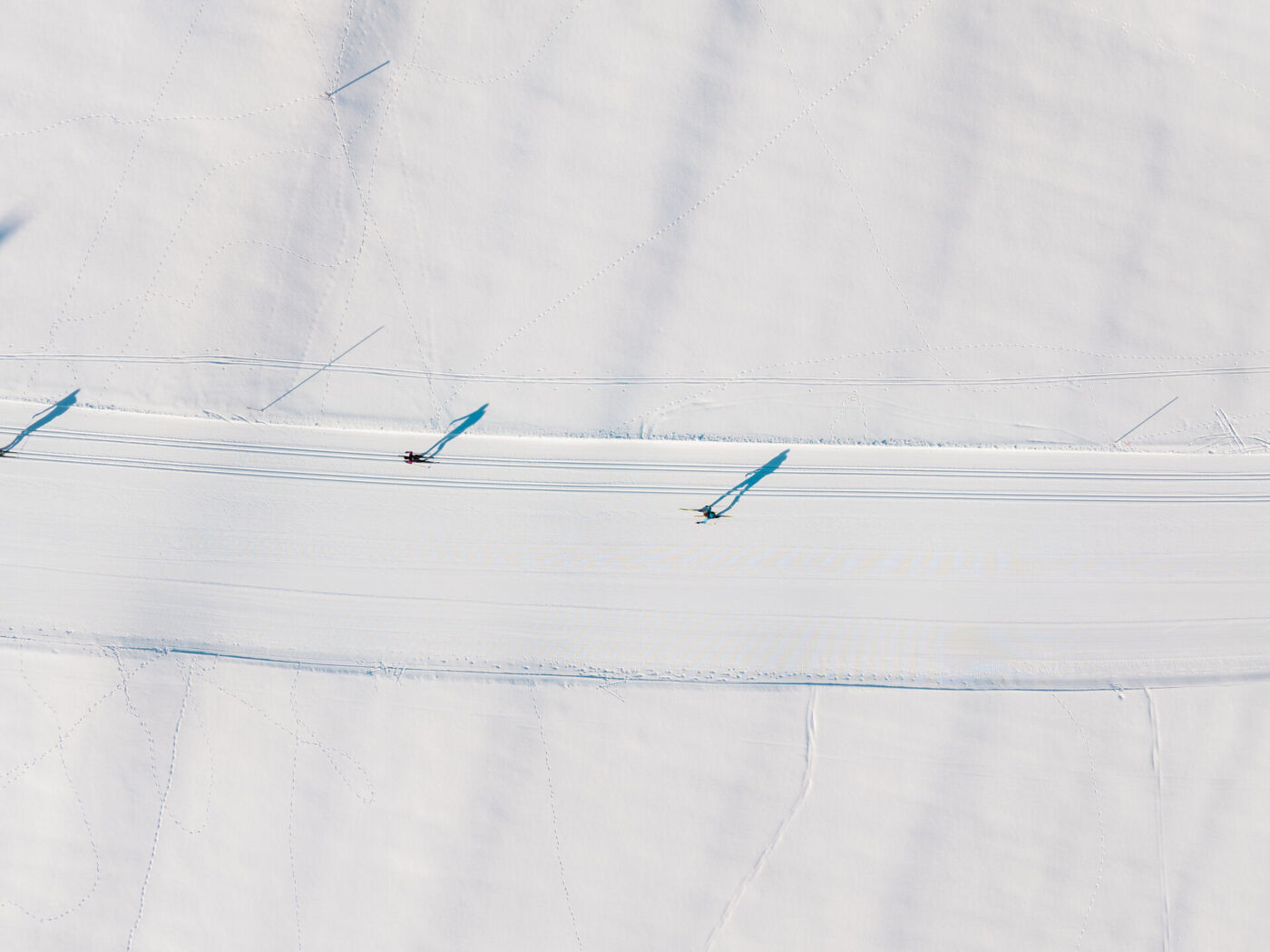 Loipen im Tannheimer Tal aus der Vogelperspektive