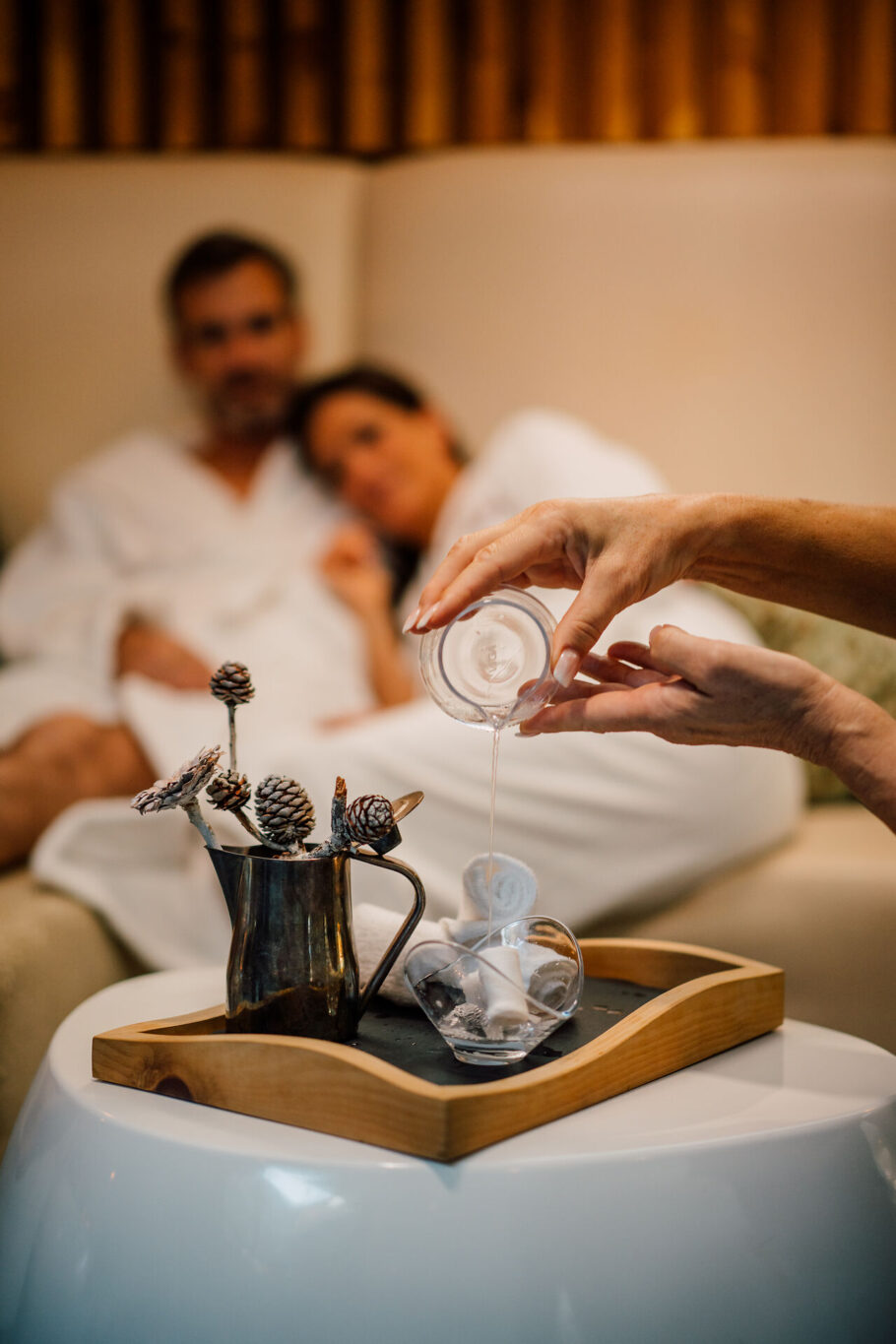 Detailaufnahme Empfang vor der Behandlung im Jungbrunn