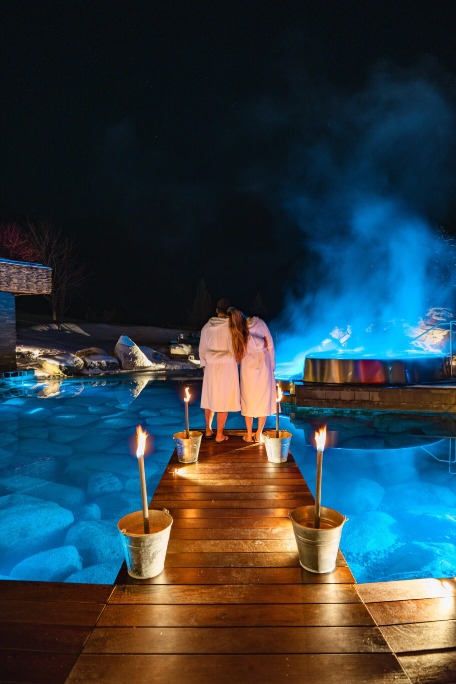 Quellteich nachts im Jungbrunn