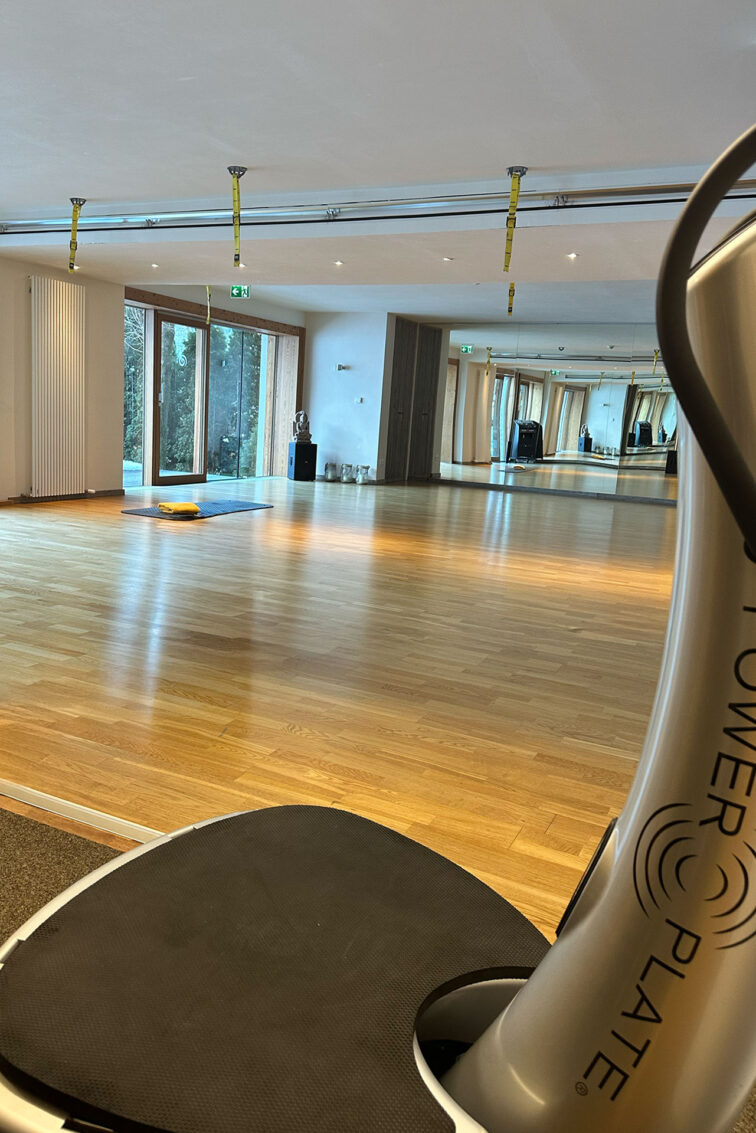 PowerPlate im Gymnastikraum im Hotel Jungbrunn