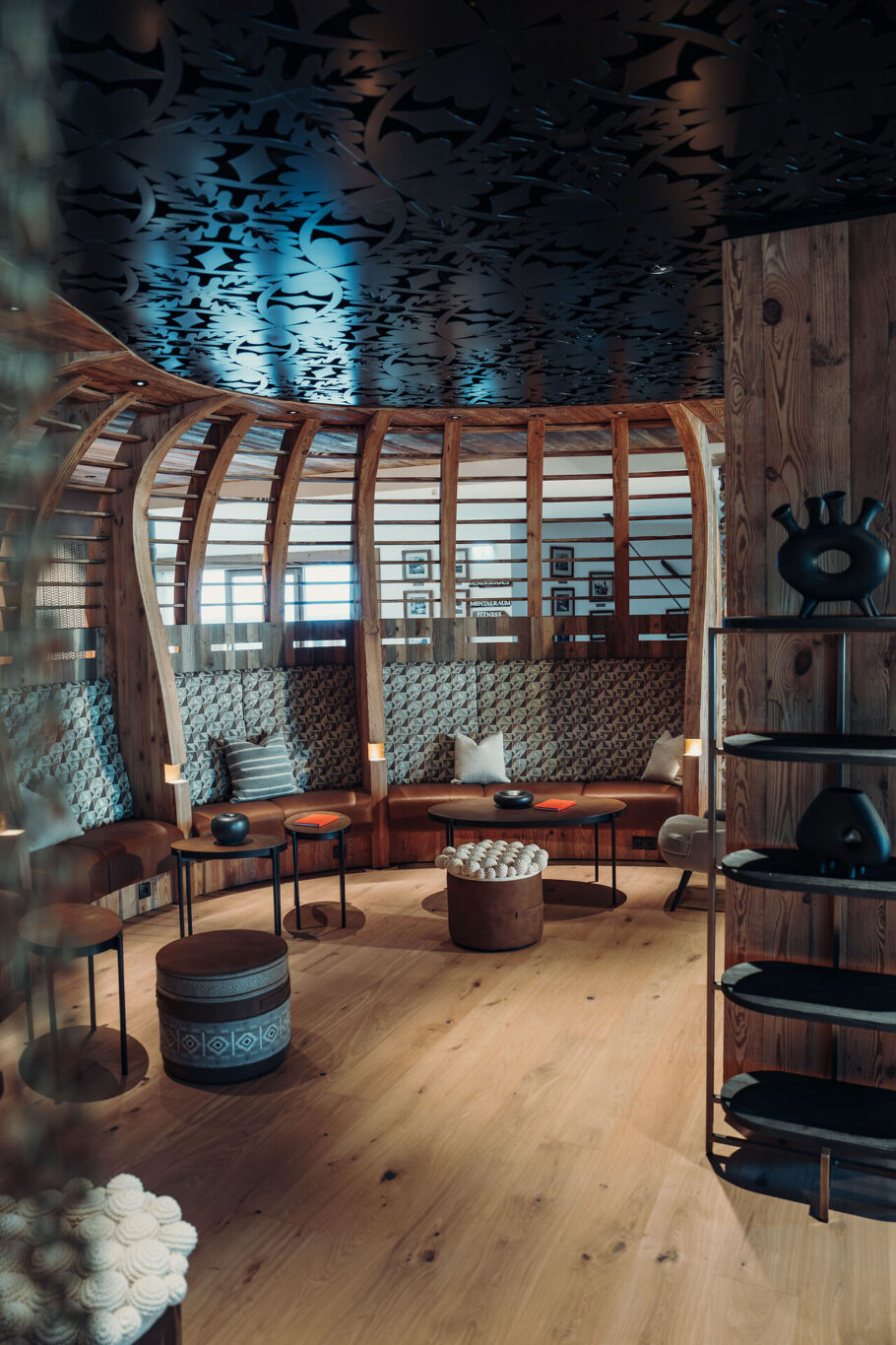 Sitznischen in der Alpinlounge im Jungbrunn